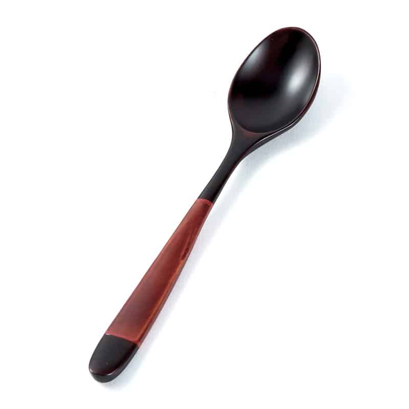 山下工芸 雅丸スプーン 溜 26020910 1本（ご注文単位1本）【直送品】