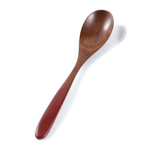 山下工芸 塗分カレースプーン 赤 26021490 1本（ご注文単位1本）【直送品】