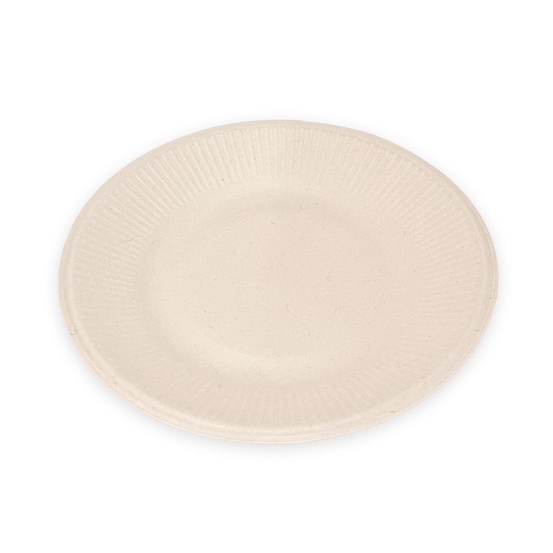 プラテック45 未晒しバガスプレート S φ18cm 30枚入 NPL-P002 1パック（ご注文単位40パック）【直送品】