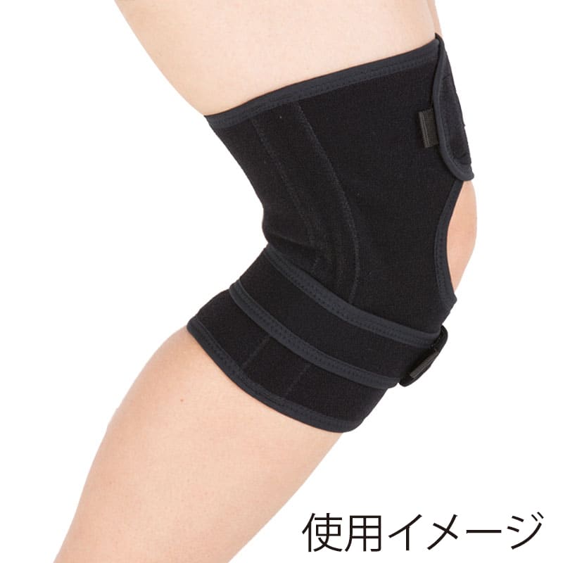 丸光産業 ニーレスキュー オープン ブラック L 130905 1枚（ご注文単位1枚）【直送品】