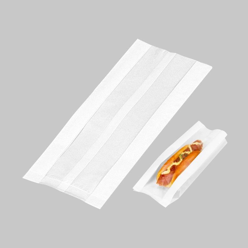 水野産業 窓付きホットドッグ袋 大 199462 100個/束（ご注文単位30束）【直送品】