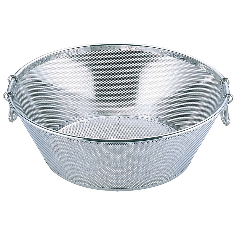UK　18-8　パンチング　平底　揚ザル　55cm   1個（ご注文単位1個）【直送品】