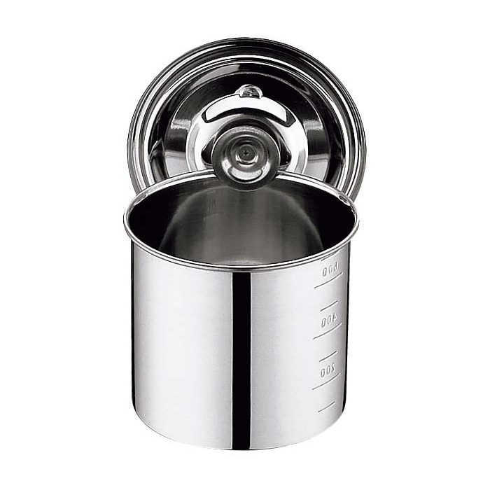 三宝産業 UK　18-8　キッチンポット　目盛付 10cm　手無  1個（ご注文単位1個）【直送品】