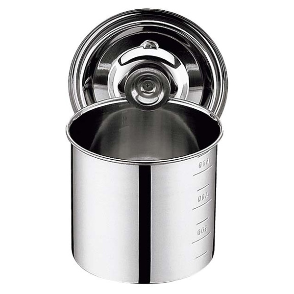 UK　18-8　キッチンポット 目盛付　13cm　手無  1個（ご注文単位1個）【直送品】