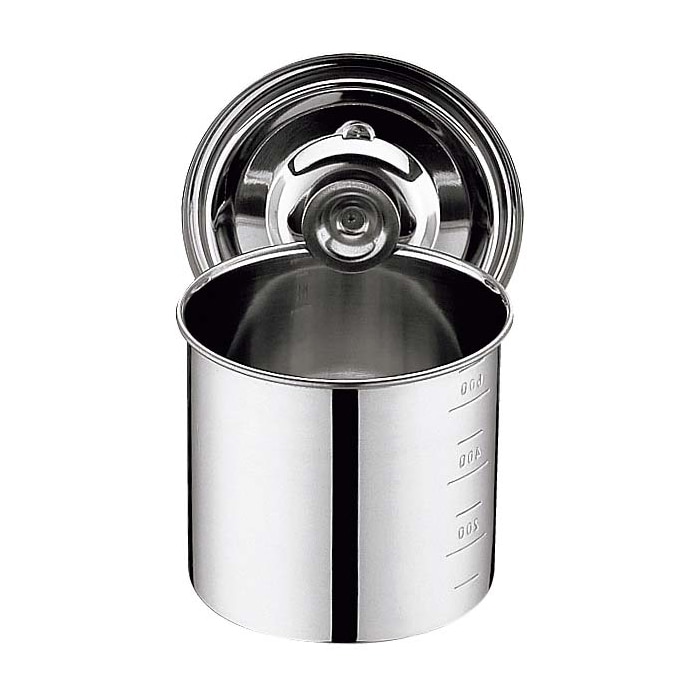 三宝産業 UK　18-8　キッチンポット　目盛付 14cm　手無  1個（ご注文単位1個）【直送品】