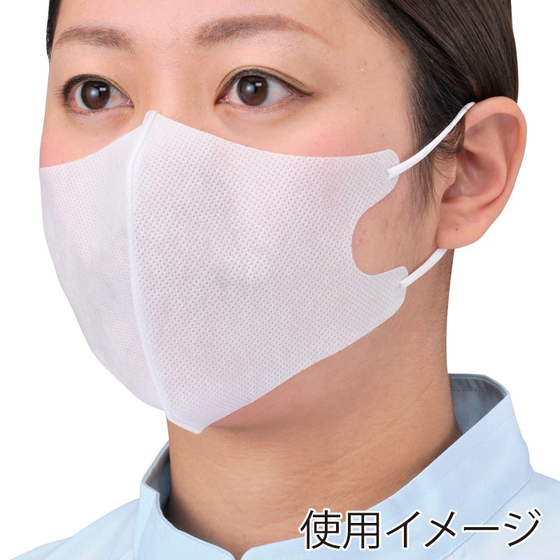 エブノ メガ立体マスク　耳掛け フリー 880　ホワイト 100枚/箱（ご注文単位30箱）【直送品】