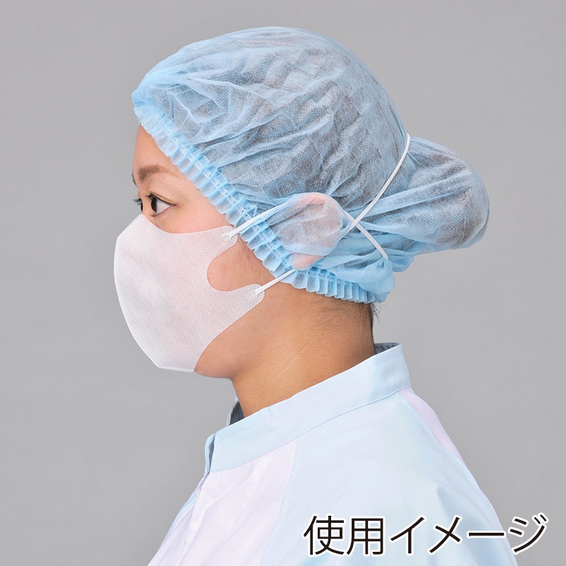 エブノ メガ立体マスク オーバーヘッド 箱入 フリー 881 ホワイト 100枚/箱(ご注文単位30箱)【直送品】