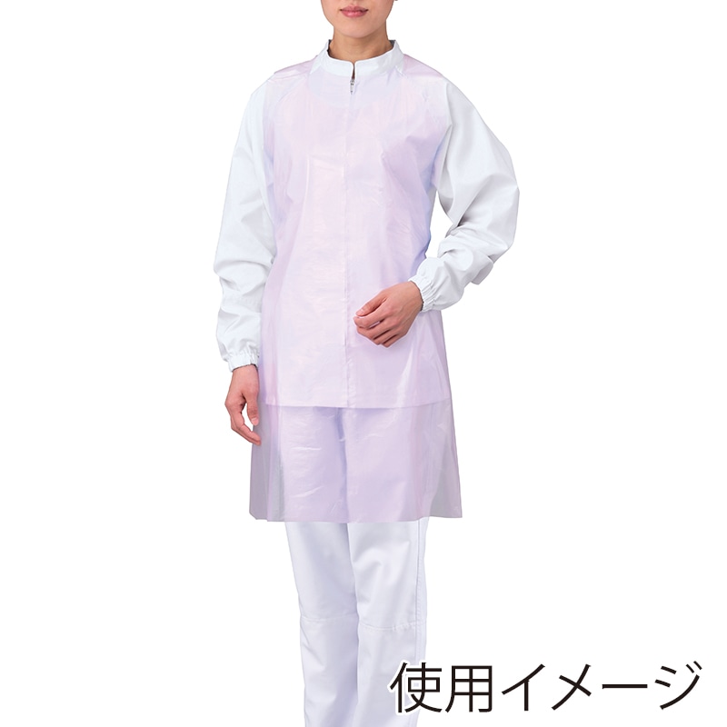 エブノ ポリエプロン エブケア フリー 6003 ピンク 50枚/箱(ご注文単位20箱)【直送品】