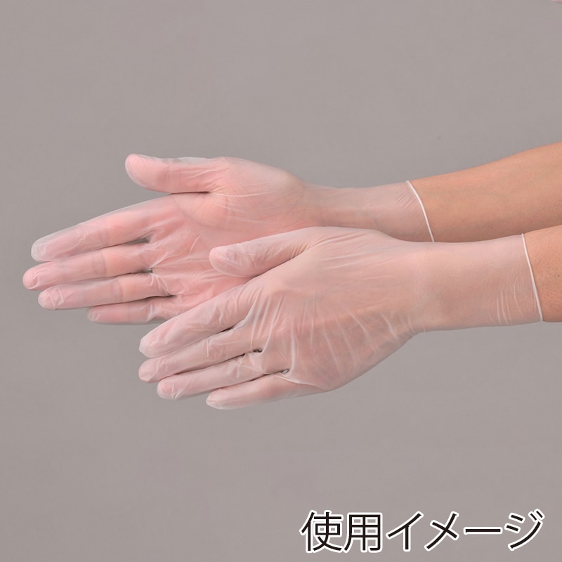 エブノ エブケアプラスチックグローブ 粉付 袋入 M 1001 半透明 100枚/袋(ご注文単位30袋)【直送品】