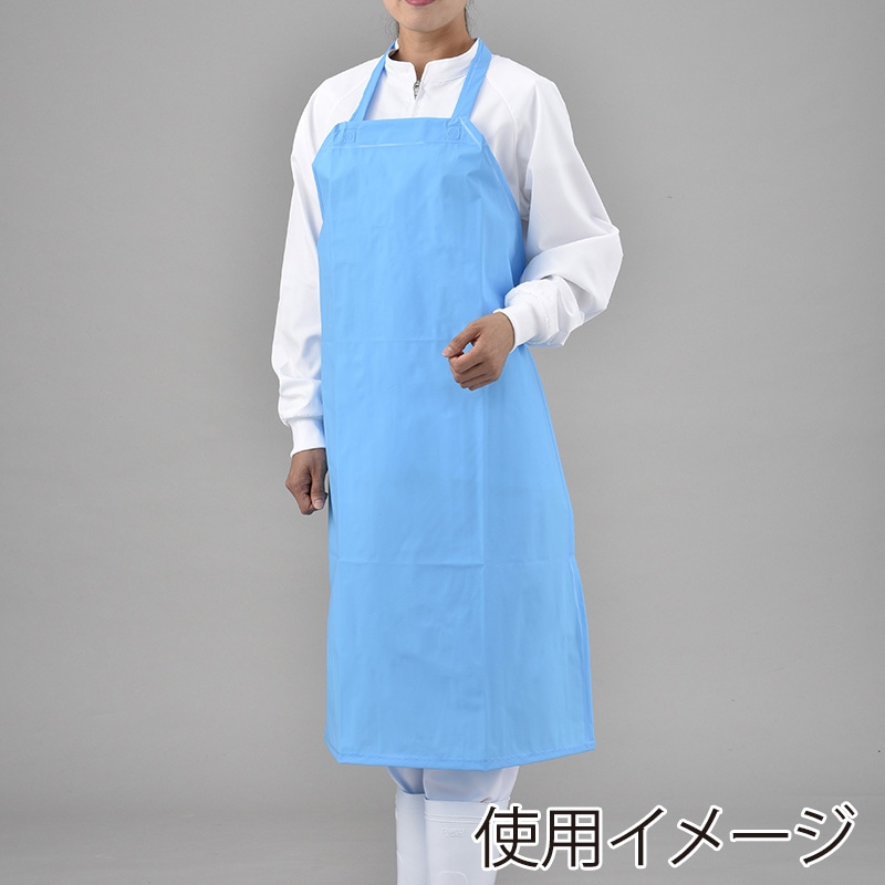 エブノ EVAエプロン　エコノミー M 617　ブルー 100枚/箱（ご注文単位1箱）【直送品】