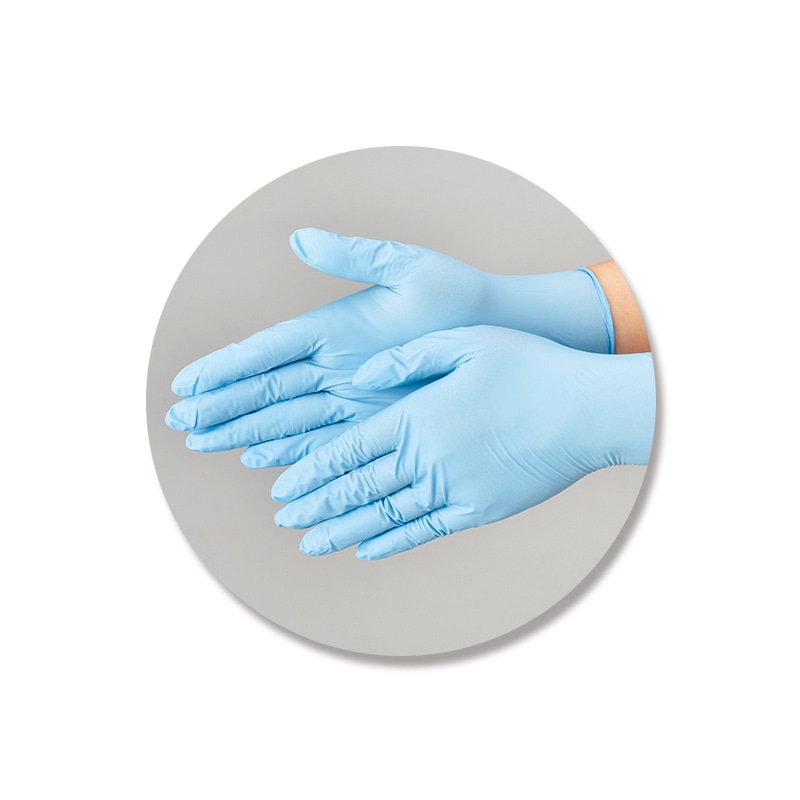 エブノ ニトリル手袋 ニトリルトライ4 粉付 箱入 Mサイズ 557 ブルー 100枚/箱(ご注文単位30箱)【直送品】