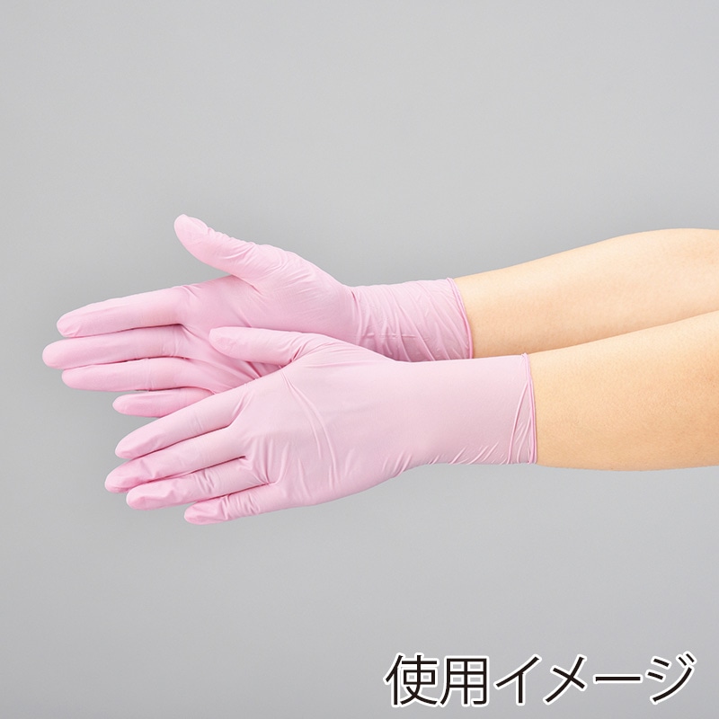 エブノ ニトリル手袋 ニトリルNEO パウダーフリー 箱入 SS 537 ピンク 100枚/箱(ご注文単位30箱)【直送品】