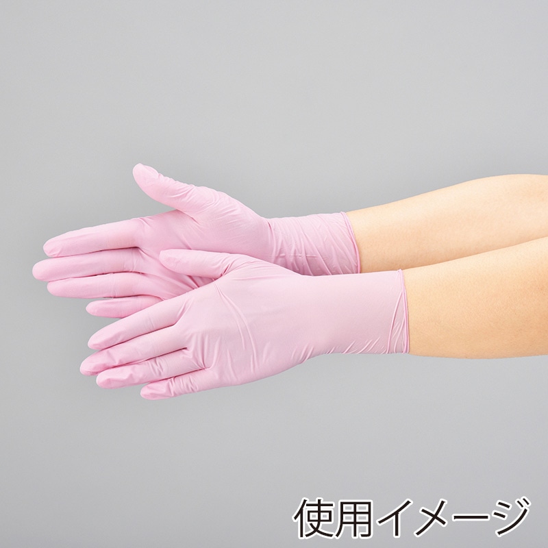 エブノ ニトリル手袋　ニトリルNEO　パウダーフリー 箱入　L 537　ピンク 100枚/箱（ご注文単位30箱）【直送品】