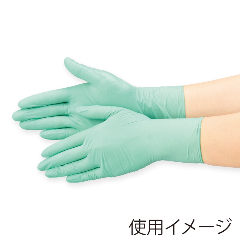 エブノ ニトリル手袋　ニトリルNEO　パウダーフリー SS 538　グリーン 100枚/箱（ご注文単位30箱）【直送品】