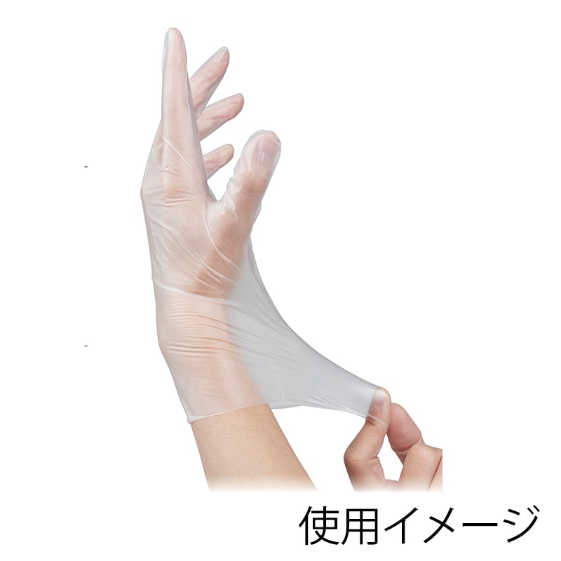 エブノ ポリ手袋 エブケアシルキーグローブ No.3061 半透明 箱入 M 140773 6000枚/箱(ご注文単位1箱)【直送品】
