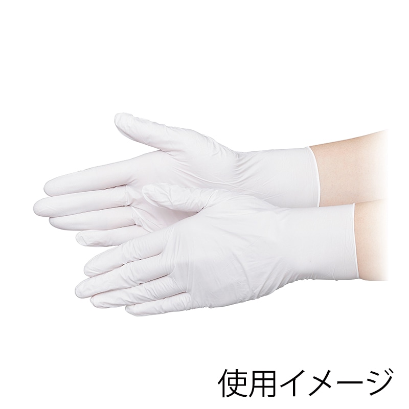 エブノ ニトリル手袋 ニトリルシエル No.579 ホワイト パウダーフリー M 1502113 200枚/箱(ご注文単位20箱)【直送品】