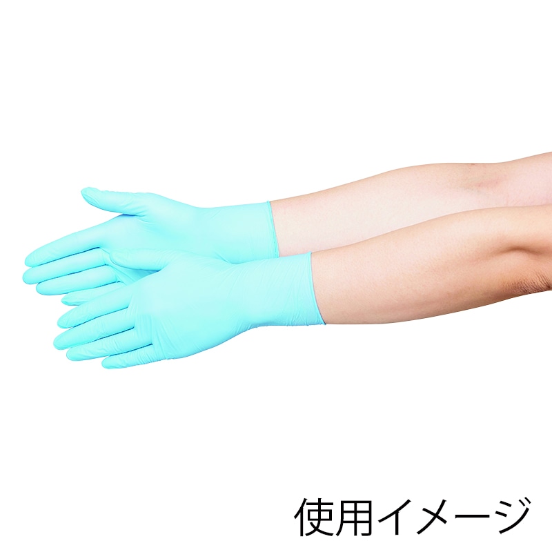 エブノ ニトリル手袋 ニトリルトライエース No.565 ブルー パウダーフリー S 1502432 200枚/袋