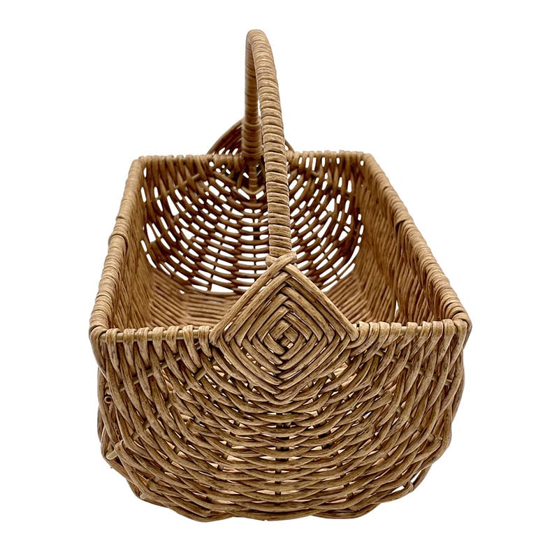 ダイカイ トーク バルト フェイクPE柳 ワンハンドルバスケット 長角 ブラウン 73764 1個/(ご注文単位1個)【直送品】