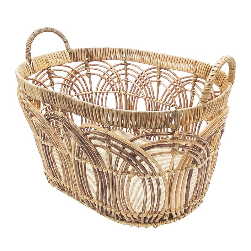ダイカイ トーク　ペタル　フェイクPEPP　ラタンバスケット 楕円　ベージュ 73848 1個/（ご注文単位1個）【直送品】