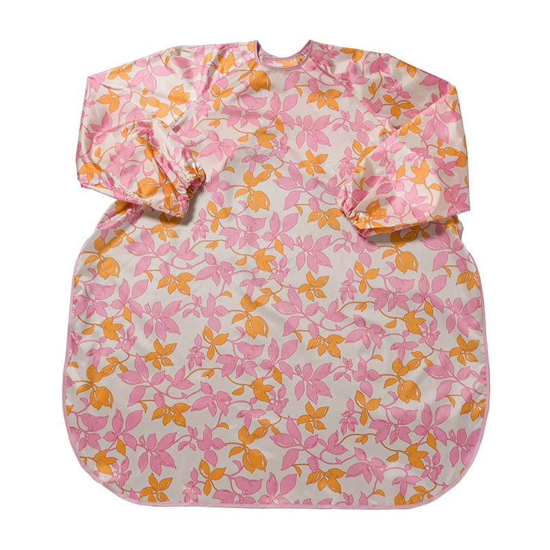 食事前掛 超はっ水 袖付 86×100cm リーフ・ピンク 1040 1個(ご注文単位1個)【直送品】