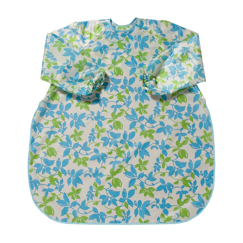 食事前掛 超はっ水 袖付 86×100cm リーフ・ブルー 1040 1個(ご注文単位1個)【直送品】