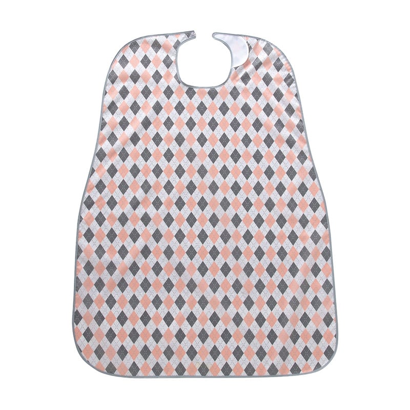 食事前掛 耐久はっ水 1070 78×100cm アーガイル・ピンク 1個(ご注文単位1個)【直送品】