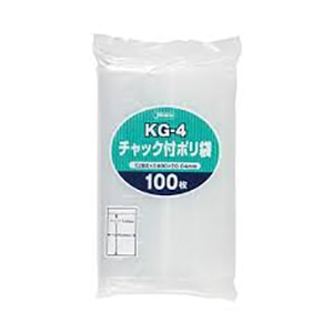チャック付ポリ袋 KG-4　400×280mm　100枚  1個（ご注文単位1個）【直送品】