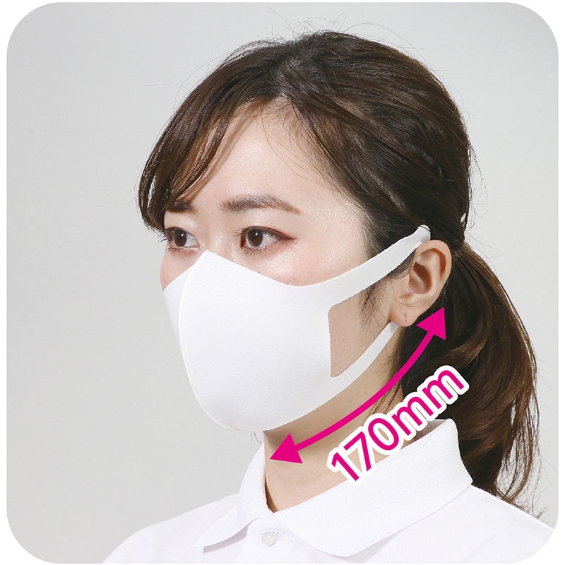 (株) アーテック なめらかフィットマスク M ホワイト 3枚入 1組(ご注文単位900組)【直送品】