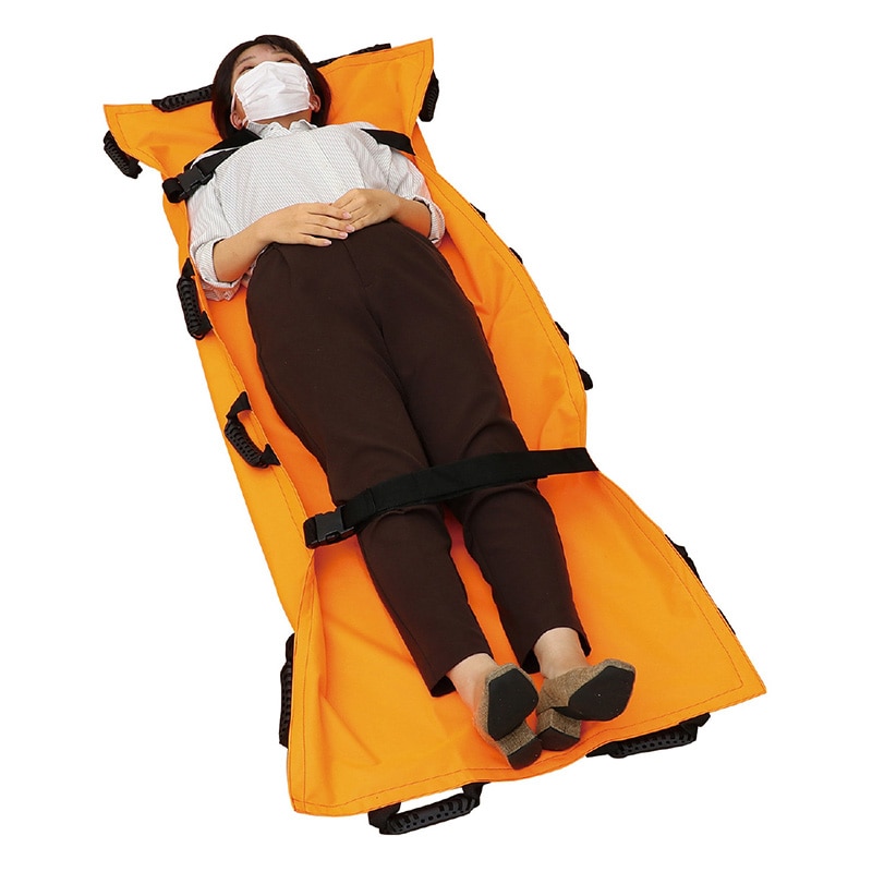(株) アーテック 布製防災担架  オレンジ 1個（ご注文単位7個）【直送品】