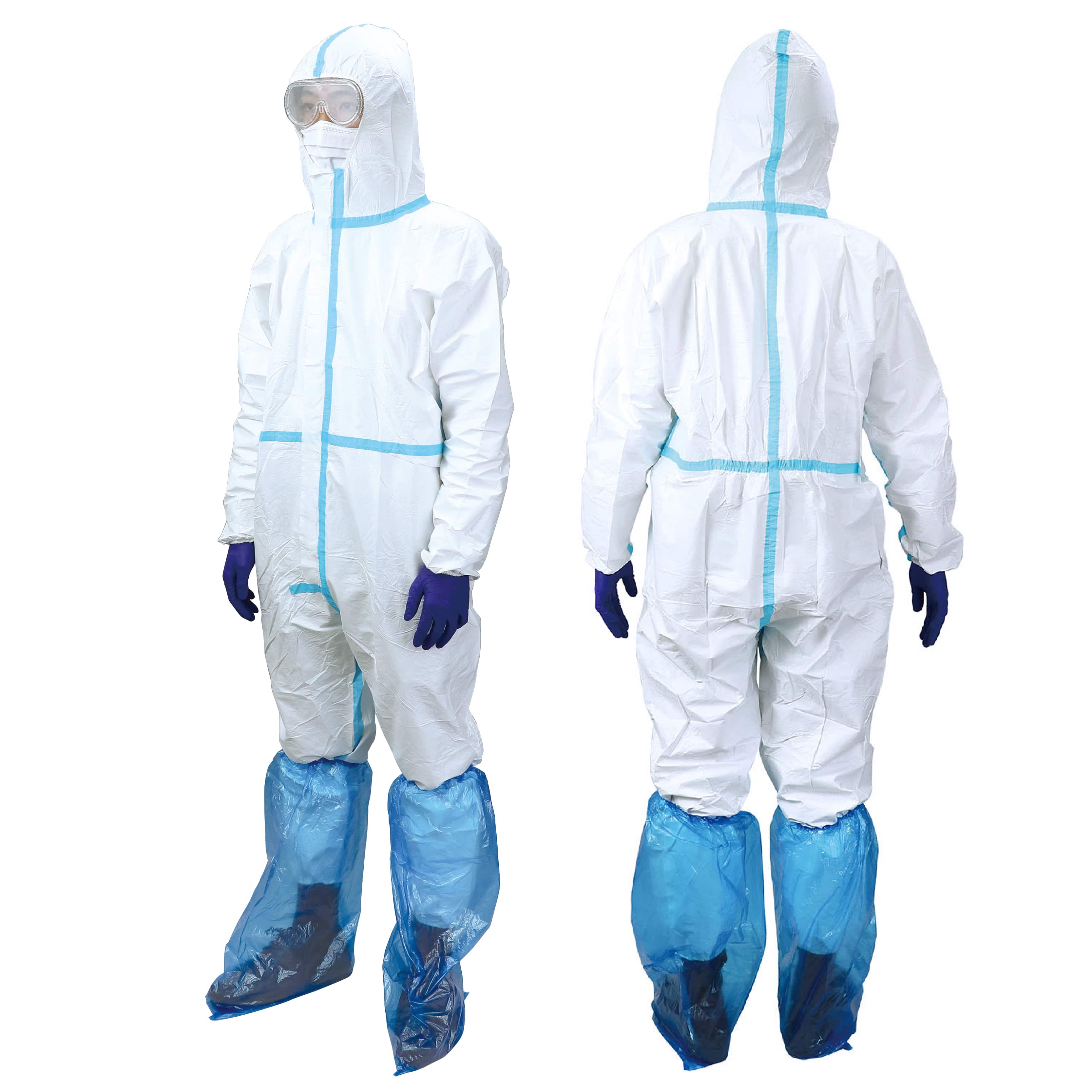 (株) アーテック 防護服　全身保護5点セット L  1セット（ご注文単位100セット）【直送品】