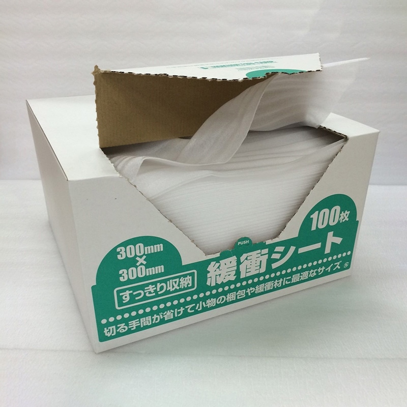 株式会社キラックス 収納型緩衝シート 厚さ1mm 300mm×300mm 100枚 1個(ご注文単位4箱)【直送品】