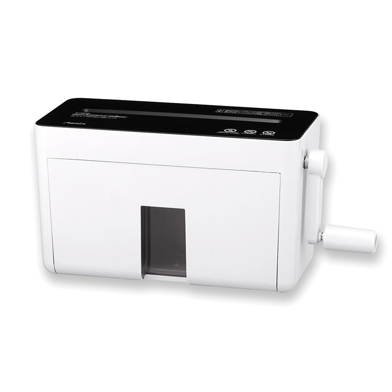 アスカ ハンドマイクロカットシュレッダー ホワイト HM05W 1台（ご注文単位1台）【直送品】