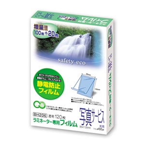 アスカ ラミネーター専用フィルム 100マイクロ 特120枚 写真サービス判サイズ BH206 1冊(ご注文単位1冊)【直送品】