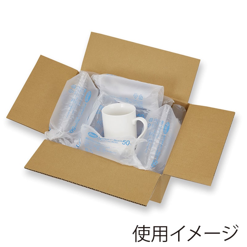 アスカ エアークッションフィルム ピロー型 再生50% 100×200mm RAC100H 1個(ご注文単位1個)【直送品】