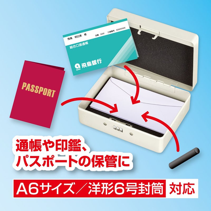 アスカ 安心保管ボックス A6 SB50 1台(ご注文単位1台)【直送品】
