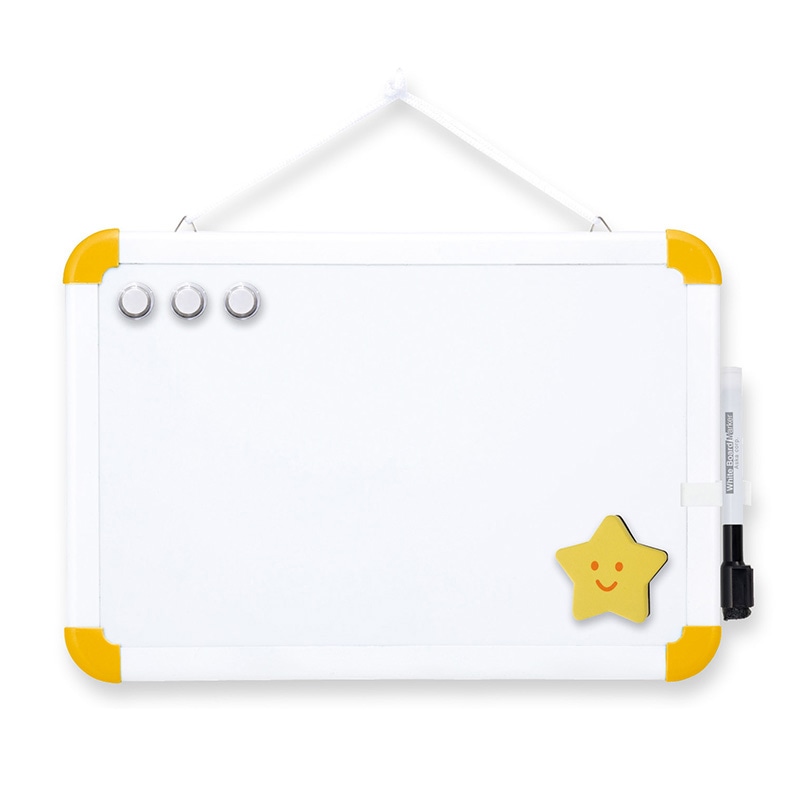 アスカ ホワイトボード Sサイズ　イエロー WB080Y 1枚（ご注文単位1枚）【直送品】