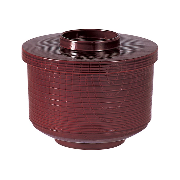 福井クラフト 飯器 柾目割子 蓋親セット 溜 内朱 39020420 1個(ご注文単位1個)【直送品】