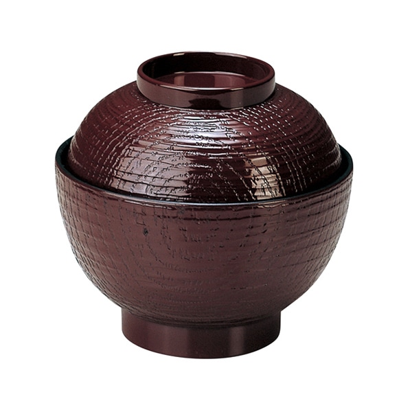 福井クラフト ケヤキ小吸物椀 耐熱 蓋親セット ウルミ 内黒 32600250 1個(ご注文単位1個)【直送品】