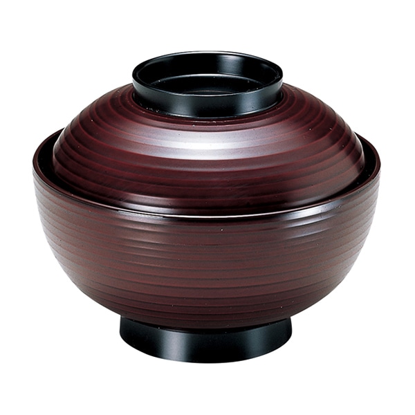 福井クラフト 耐熱雑煮椀 4.5寸 乱引雑煮椀 蓋親セット 溜ツバ黒 内黒 33500530 1個(ご注文単位1個)【直送品】