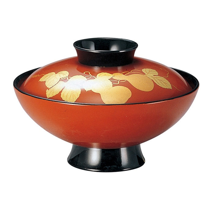 福井クラフト 吸物椀 4寸 小槌椀 蓋親セット 朱瓢箪 内黒 33100410 1個(ご注文単位1個)【直送品】