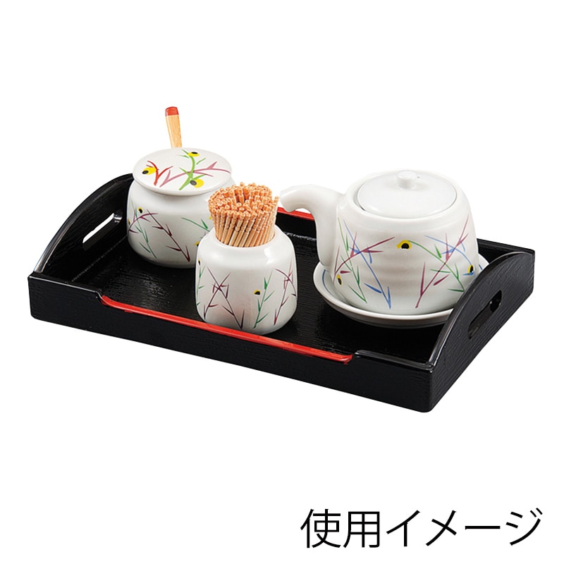 福井クラフト 運び型カスタ-盆 大 黒天朱 15158800 1個(ご注文単位1個)【直送品】