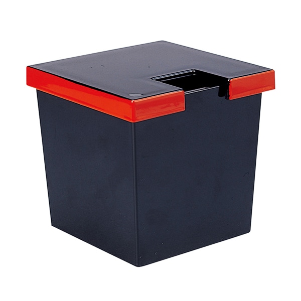 福井クラフト 120角ガリ入れ トング別 黒渕朱 86012240 1個(ご注文単位1個)【直送品】