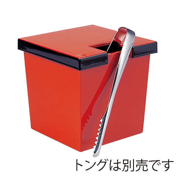福井クラフト 120角ガリ入れ トング別 朱渕黒 86012230 1個(ご注文単位1個)【直送品】
