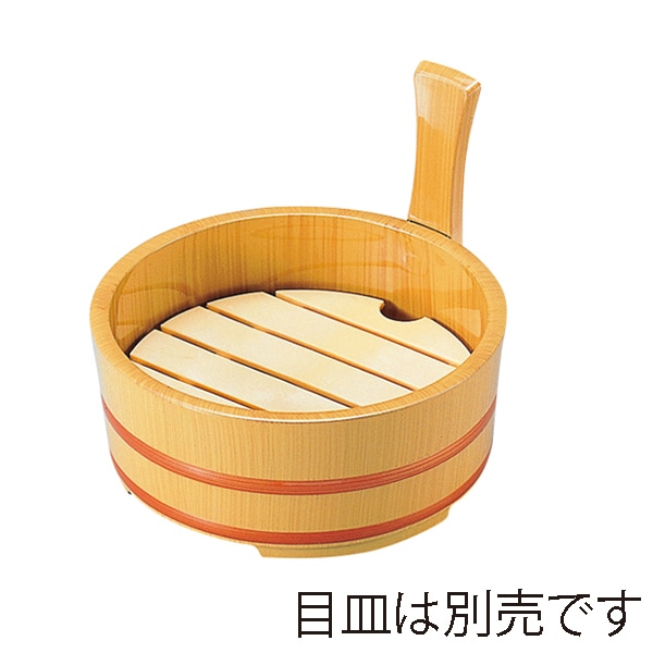 福井クラフト 桶型盛器 6寸片手桶 本体 白木 45023120 1個（ご注文単位