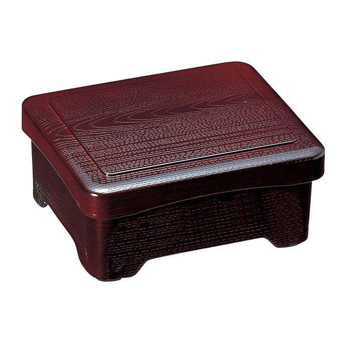 福井クラフト 耐熱木目丼重 蓋親セット 溜内朱 42012550 1個(ご注文単位1個)【直送品】