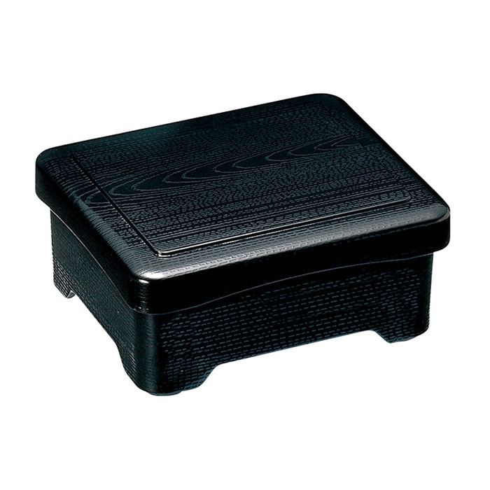 福井クラフト 耐熱木目丼重 蓋親セット 黒内朱 42012240 1個(ご注文単位1個)【直送品】