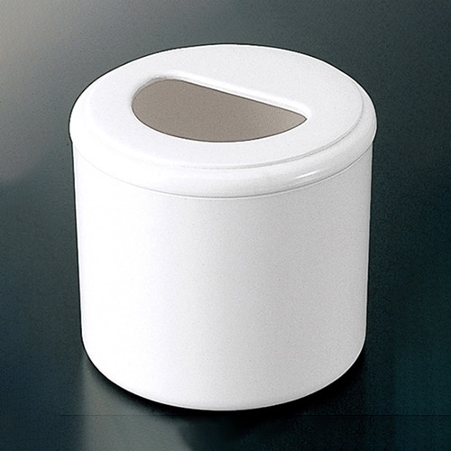 福井クラフト メラミン小物 ミニ丸ダストBOXアイボリー アイボリーホワイト 81032365 1個(ご注文単位1個)【直送品】