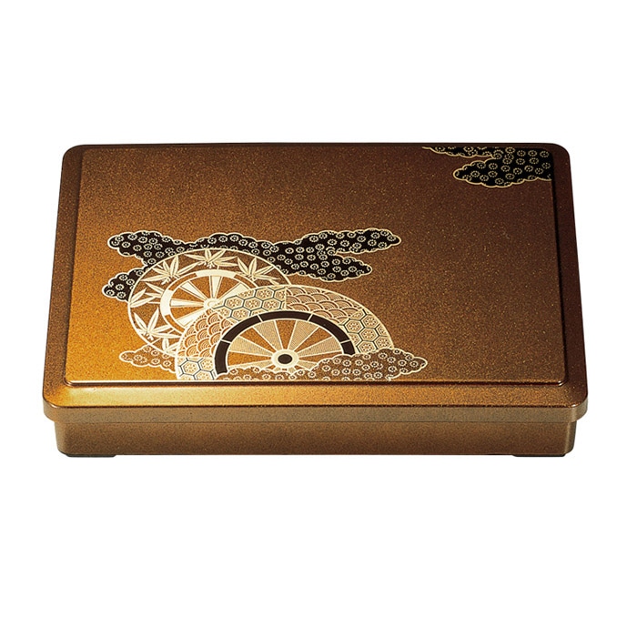 福井クラフト 9寸DX長手弁当 蓋親 御所車 24021004 1個(ご注文単位1個)【直送品】