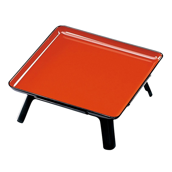 福井クラフト お膳　尺0角仁ノ膳　セパレートタイプ 朱天黒 12010980 1個（ご注文単位1個）【直送品】