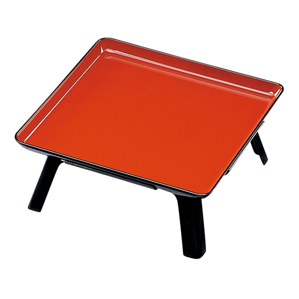 福井クラフト お膳　尺2角仁ノ膳　セパレートタイプ 朱天黒 12010990 1個（ご注文単位1個）【直送品】